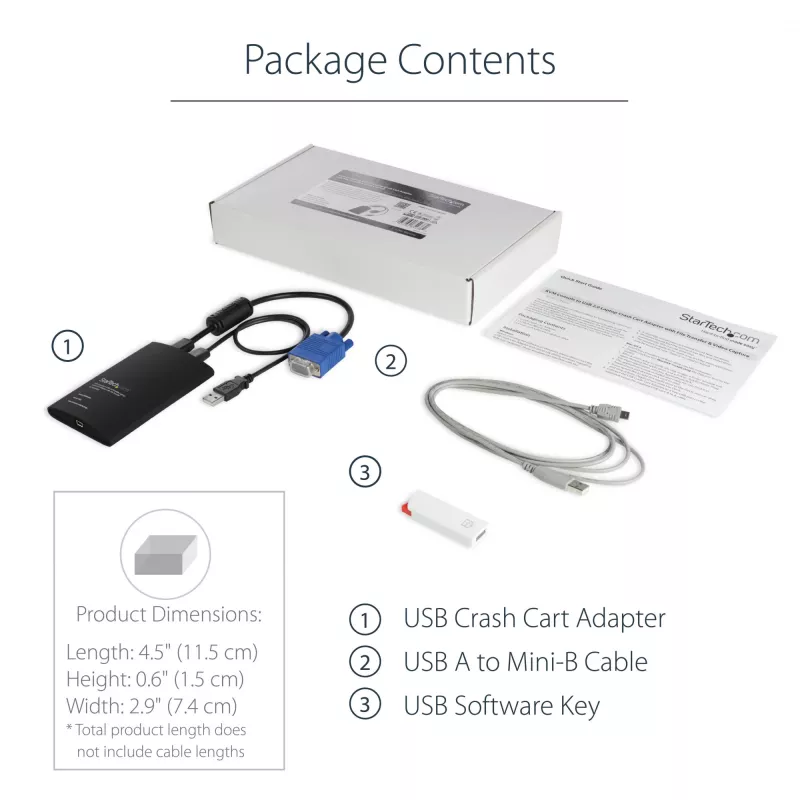 StarTech.com USB avarinės konsolės adapteris su failų perkėlimu ir vaizdo įrašymu