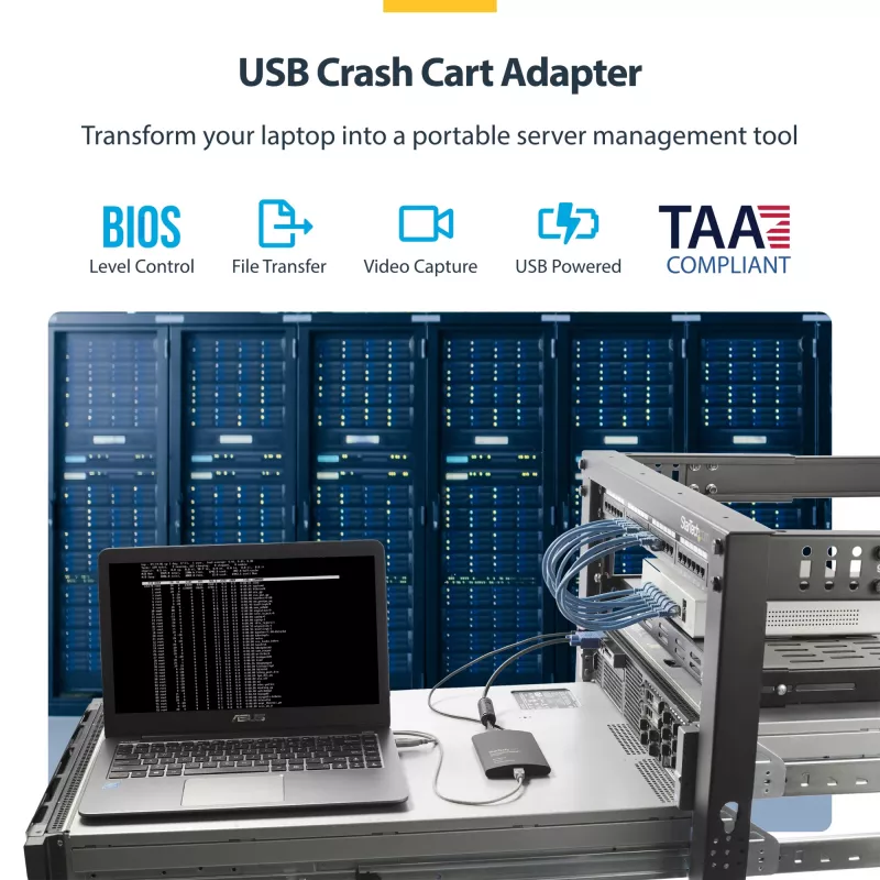 StarTech.com USB avarinės konsolės adapteris su failų perkėlimu ir vaizdo įrašymu
