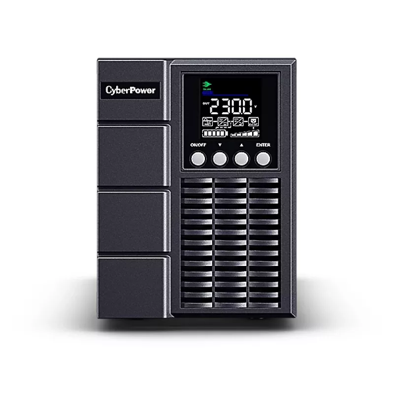 Nepertraukiamo maitinimo šaltinis CYBERPOWER OLS1000EA, Online dvigubo keitimo, 1 kVA/900 W, 3× IEC C13 lizdai, grynas sinusas, LCD, bokštas
