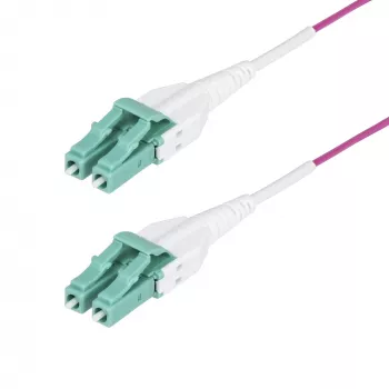 StarTech.com 1m LC-LC OM4 daugiamodis šviesolaidinis kabelis, Erika Violet, 50/125µm, 40G/100G, LOMMF/VCSEL, Uniboot, OFNR