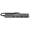 Origin Storage OS-HUB-USB3/C 4 prievadų USB 3.2 Gen 1 šakotuvas, 2 x USB-A, 2 x USB-C, pilkas