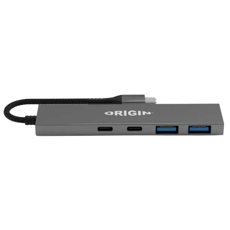 Origin Storage OS-HUB-USB3/C 4 prievadų USB 3.2 Gen 1 šakotuvas, 2 x USB-A, 2 x USB-C, pilkas