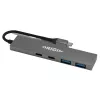 Origin Storage OS-HUB-USB3/C 4 prievadų USB 3.2 Gen 1 šakotuvas, 2 x USB-A, 2 x USB-C, pilkas