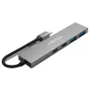 Origin Storage OS-HUB-USB3/C 4 prievadų USB 3.2 Gen 1 šakotuvas, 2 x USB-A, 2 x USB-C, pilkas