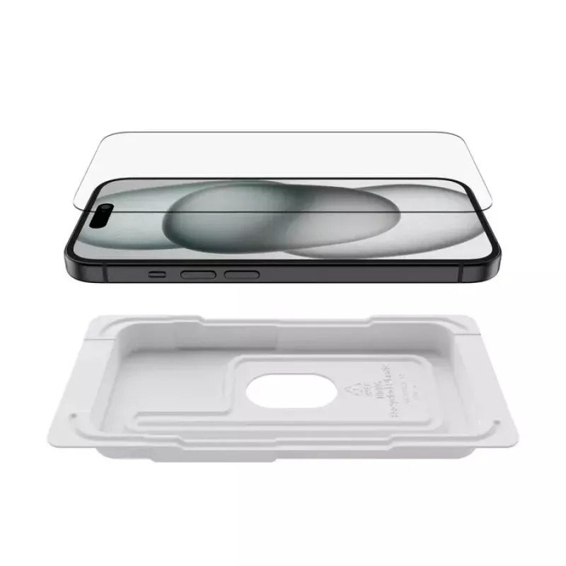 Apsauginis stiklas Belkin ScreenForce iPhone 15 grūdintas stiklas