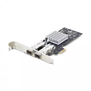 „StarTech.com“ 2 prievadų GbE SFP tinklo plokštė, PCIe 2.0 x1, Intel I350-AM2 2x 1GbE valdiklis, 1000BASE vario/šviesolaidžio, dviejų prievadų gigabito Ethernet NIC, skirta staliniams kompiuteriams/serveriams