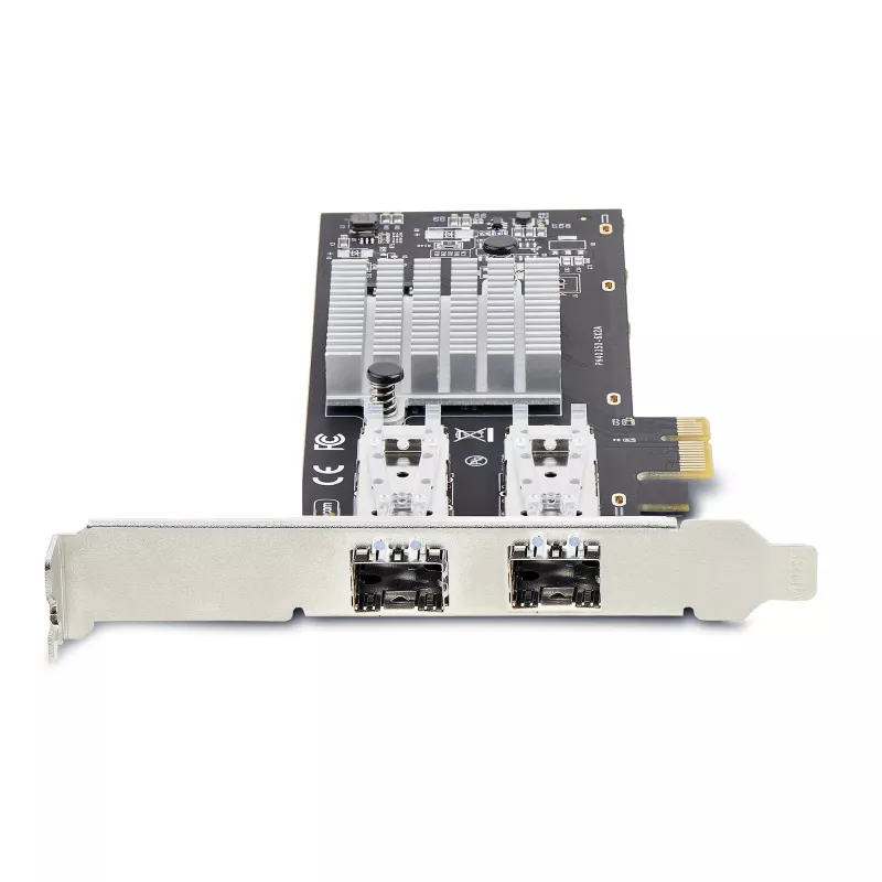 „StarTech.com“ 2 prievadų GbE SFP tinklo plokštė, PCIe 2.0 x1, Intel I350-AM2 2x 1GbE valdiklis, 1000BASE vario/šviesolaidžio, dviejų prievadų gigabito Ethernet NIC, skirta staliniams kompiuteriams/serveriams