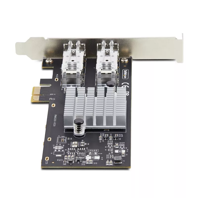 „StarTech.com“ 2 prievadų GbE SFP tinklo plokštė, PCIe 2.0 x1, Intel I350-AM2 2x 1GbE valdiklis, 1000BASE vario/šviesolaidžio, dviejų prievadų gigabito Ethernet NIC, skirta staliniams kompiuteriams/serveriams