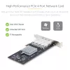 StarTech.com 4 prievadų GbE SFP tinklo plokštė, PCIe 2.0 x2 (x4, x8, x16 suderinama), Intel I350-AM4 4x 1GbE valdiklis, 1000BASE varis/šviesolaidis, darbalaukio/serverio keturių prievadų gigabito Ethernet NIC - Windows ir Linux