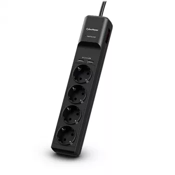 CyberPower P0420SUD0-DE apsauginis filtras nuo viršįtampių, juodas, 4 kištukiniai lizdai, 200-250 V, 1,8 m