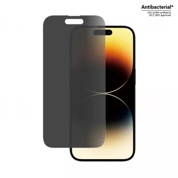 Privatumo ekrano apsauga PanzerGlass Apple iPhone 14 Pro, atspari įbrėžimams ir smūgiams