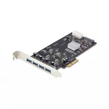 StarTech.com 4 prievadų USB PCIe kortelė, USB 3.2 5Gbps, PCI Express išplėtimo kortelė su 4 nepriklausomais USB valdikliais, 4x USB-A prievadai, Windows/macOS/Linux