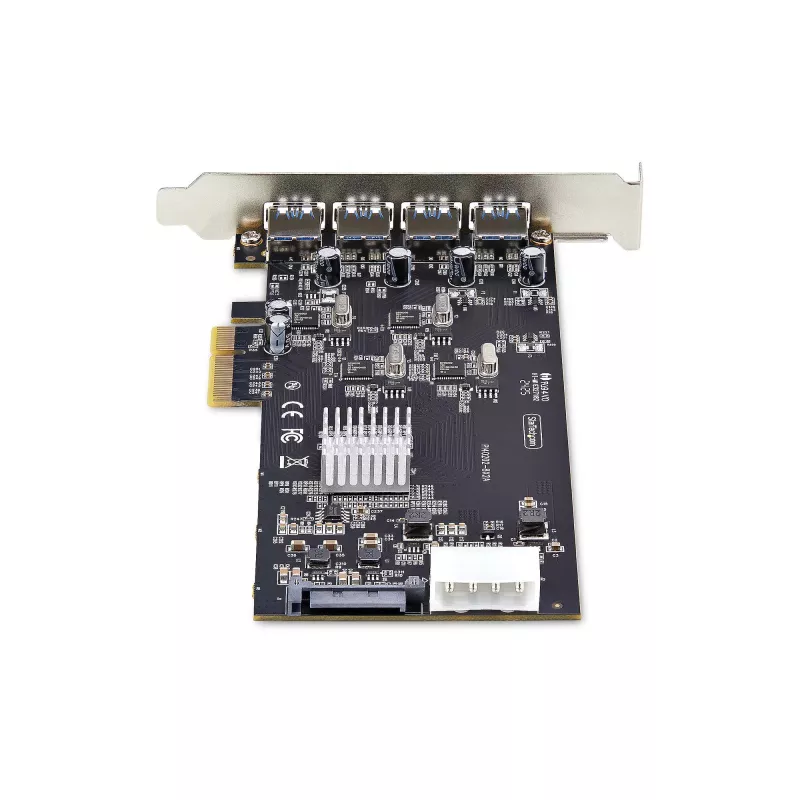 StarTech.com 4 prievadų USB PCIe kortelė, USB 3.2 5Gbps, PCI Express išplėtimo kortelė su 4 nepriklausomais USB valdikliais, 4x USB-A prievadai, Windows/macOS/Linux