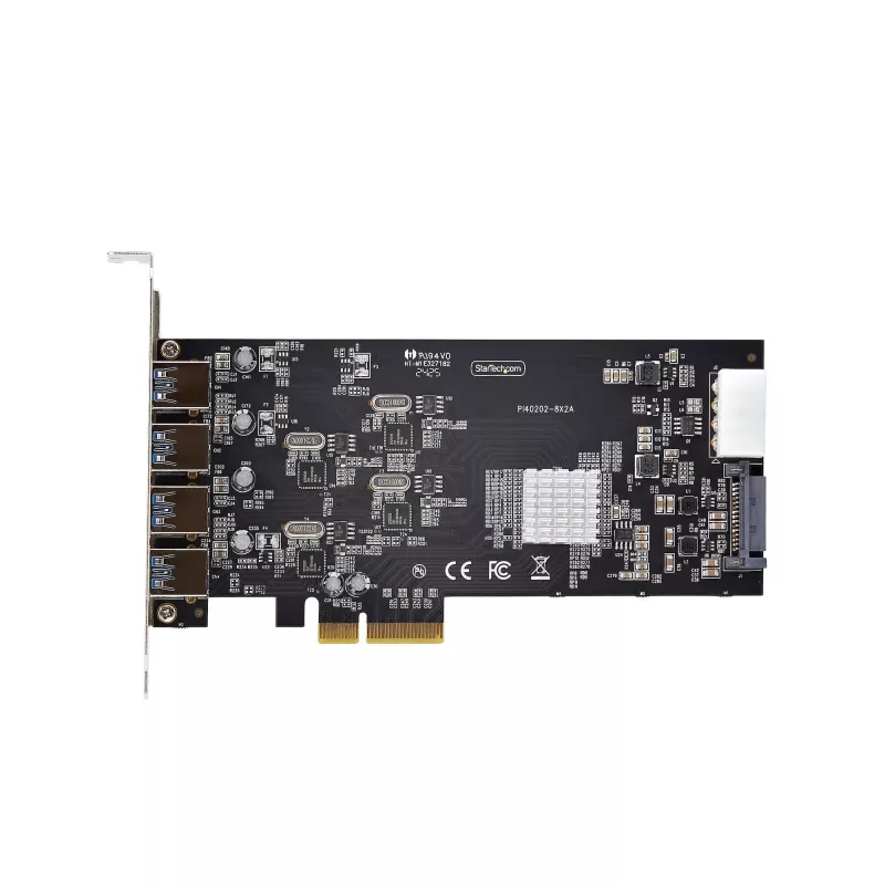 StarTech.com 4 prievadų USB PCIe kortelė, USB 3.2 5Gbps, PCI Express išplėtimo kortelė su 4 nepriklausomais USB valdikliais, 4x USB-A prievadai, Windows/macOS/Linux