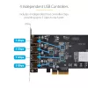 StarTech.com 4 prievadų USB PCIe kortelė, USB 3.2 5Gbps, PCI Express išplėtimo kortelė su 4 nepriklausomais USB valdikliais, 4x USB-A prievadai, Windows/macOS/Linux