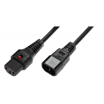 Microconnect PC1003 maitinimo laidas juodas 1,5 m C13 kištukas C14 lizdas