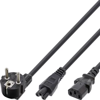 Microconnect PE011418 Y tipo maitinimo laidas su Schuko kištuku, 1× IEC C13 ir 1× IEC C5, 1,8 m