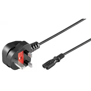 MicroConnect PE090718 maitinimo laidas, juodas, 1,8 m, G tipo kištukas, C7 jungtis