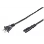 Microconnect PE110718 maitinimo laidas, 1,8 m, juodas, A tipo kištukas – C7 mova
