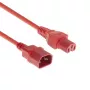 Microconnect PE1415R18 maitinimo laidas raudonas 1,8 m C14 kištukas C15 lizdas
