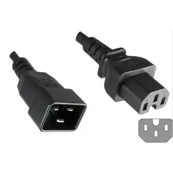 Microconnect PE152018 maitinimo laidas 1,8 m C20 kištukas C15 kištukas juodas