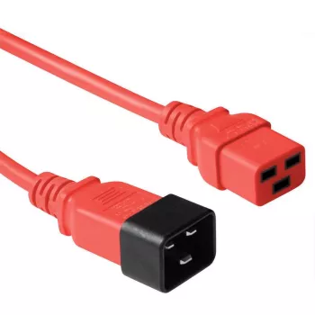 MicroConnect PE2019R09 maitinimo laidas raudonas 0,9 m C20 kištukas – C19 lizdas