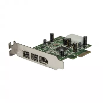 StarTech.com 3 prievadų 2b 1a žemo profilio 1394 PCI Express FireWire kortos adapteris