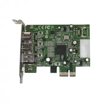 StarTech.com 3 prievadų 2b 1a žemo profilio 1394 PCI Express FireWire kortos adapteris