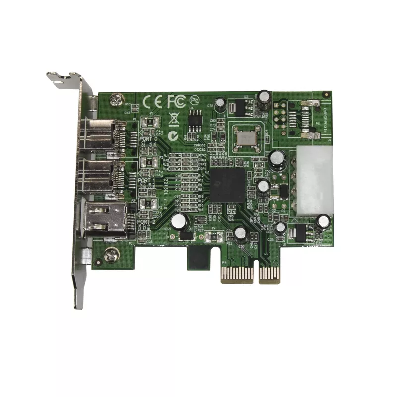 StarTech.com 3 prievadų 2b 1a žemo profilio 1394 PCI Express FireWire kortos adapteris