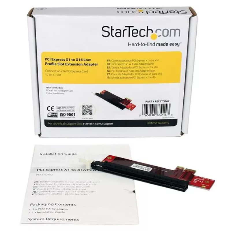 StarTech.com PCI Express X1 į X16 žemo profilio lizdo plėtinio adapteris