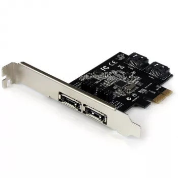 StarTech.com 2 prievadų PCI Express SATA 6 Gbps eSATA valdiklio kortelė – dviejų prievadų PCIe SATA III kortelė – 2 vidiniai / 2 išoriniai