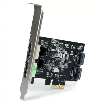 StarTech.com 2 prievadų PCI Express SATA 6 Gbps eSATA valdiklio kortelė – dviejų prievadų PCIe SATA III kortelė – 2 vidiniai / 2 išoriniai