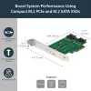 StarTech.com 3 prievadų M.2 SSD (NGFF) adapterio kortelė - 1 x PCIe (NVMe) M.2, 2 x SATA III M.2 - PCIe 3.0