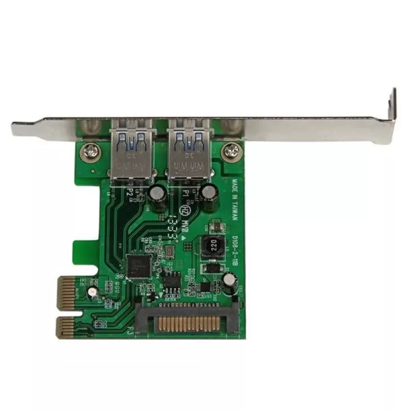 StarTech.com 2 prievadų PCI Express (PCIe) SuperSpeed USB 3.0 plokštė su UASP ir SATA maitinimu