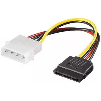 Microconnect PI01082 PC Y maitinimo kabelis, 4 kontaktų į SATA 15 kontaktų, 0,2 m