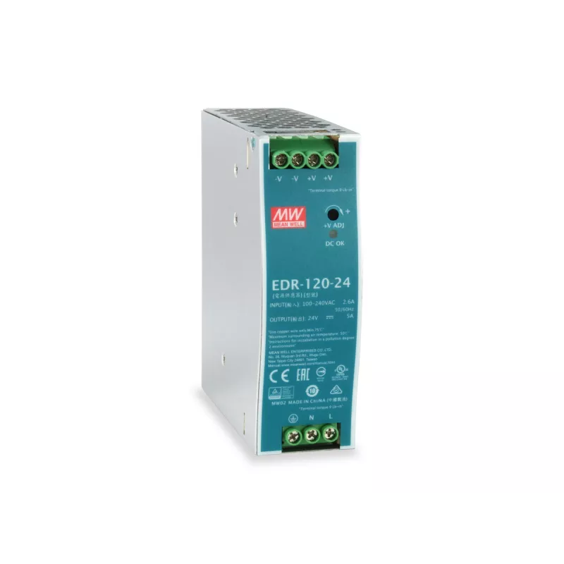 LevelOne 24V DC pramoninis maitinimo šaltinis, 120W, DIN bėgelis