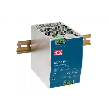 LevelOne 48V nuolatinės srovės pramoninis maitinimo šaltinis, 480W, DIN bėgiui, PoE paruoštas