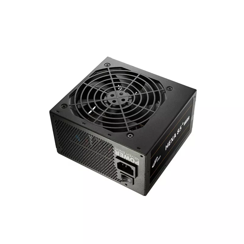 FSP HEXA 85+ PRO 350W maitinimo blokas ATX ATX2.5 juodas, 350 W, 100-240 V, 50-60 Hz, 5-2 A, aktyvus, 85 W