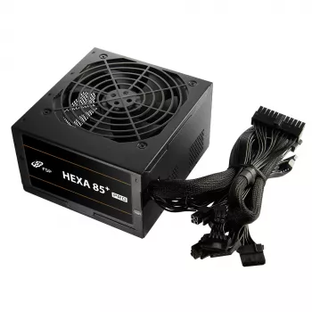FSP HEXA 85+ PRO 350W maitinimo blokas ATX ATX2.5 juodas, 350 W, 100-240 V, 50-60 Hz, 5-2 A, aktyvus, 85 W