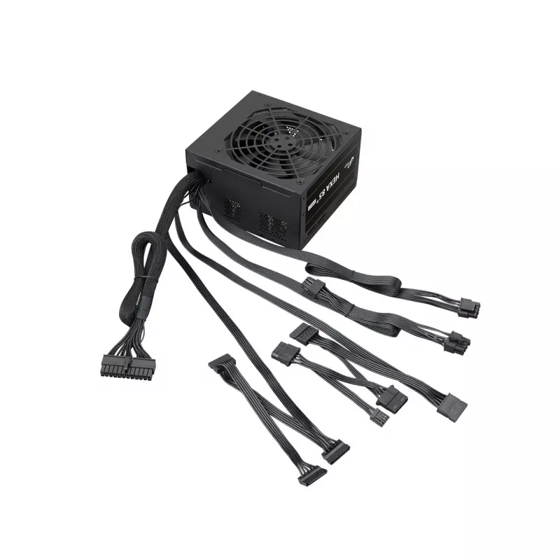 FSP HEXA 85+ PRO 350W maitinimo blokas ATX ATX2.5 juodas, 350 W, 100-240 V, 50-60 Hz, 5-2 A, aktyvus, 85 W