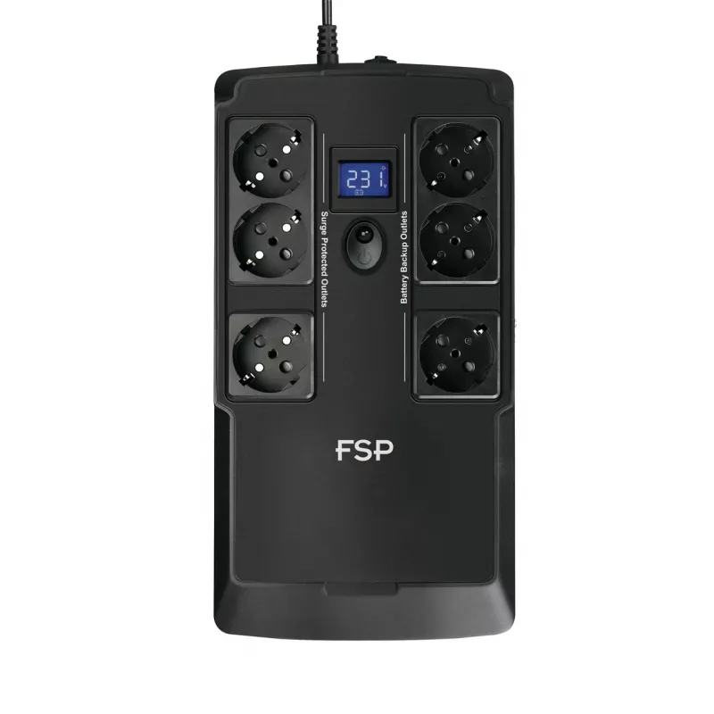 FSP NanoFit 600 nepertraukiamo maitinimo šaltinis (UPS) 0.6 kVA / 360 W, 6 lizdų