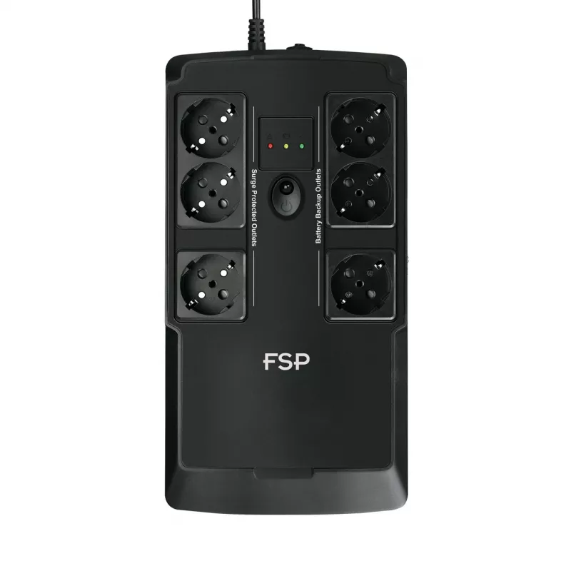 FSP NanoFit 600 nepertraukiamo maitinimo šaltinis (UPS) 0.6 kVA / 360 W, 6 lizdų