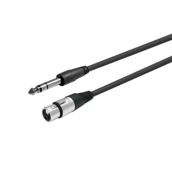 Audio kabelis Vivolink PROAUDXLRFJACKS1 1m XLR moteriškas 6,35mm vyriškas juodas