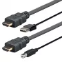 Vivolink PRO HDMI su USB 2.0 A/B (AMP) laidas 3m 4K juodas