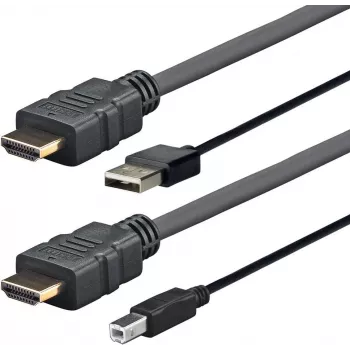 Vivolink PROHDMIUSBAB5AMP vaizdo kabelio adapteris 5 m HDMI + USB Type-A / HDMI + USB Type-B juodas