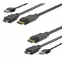 Vivolink PROHDMIUSBDP1 vaizdo kabelio adapteris 1 m DisplayPort HDMI + USB juodas