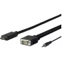 Vivolink PROHDMIVGA5 vaizdo kabelio adapteris 5 m HDMI Type A (Standartinis) VGA (D-Sub) + 3,5 mm juodas
