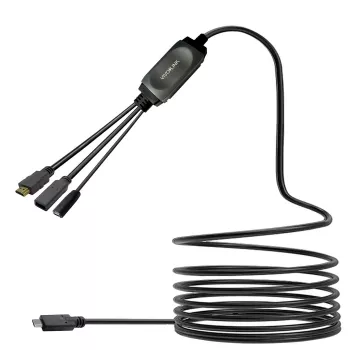 USB-C stotelė VivoLink PROUSBCHDMIUSB3-7.5 su HDMI išėjimu ir USB 3.0 prievadais