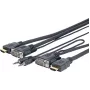 Vivolink PROVGAHDMIFLY3 vaizdo kabelio adapteris 3 m VGA (D-Sub) + 3,5 mm HDMI A tipas (standartinis) juodas