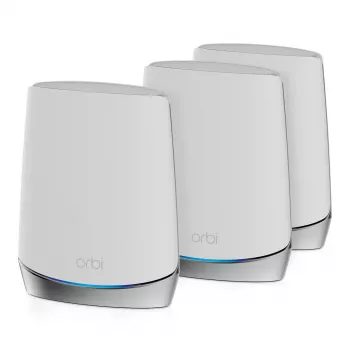 NETGEAR Orbi RBK753 AX4200 WiFi 6 tinklo sistema, trijų juostų (2,4 GHz / 5 GHz / 5 GHz), Wi-Fi 6 (802.11ax), balta, 7 vidiniai LAN prievadai